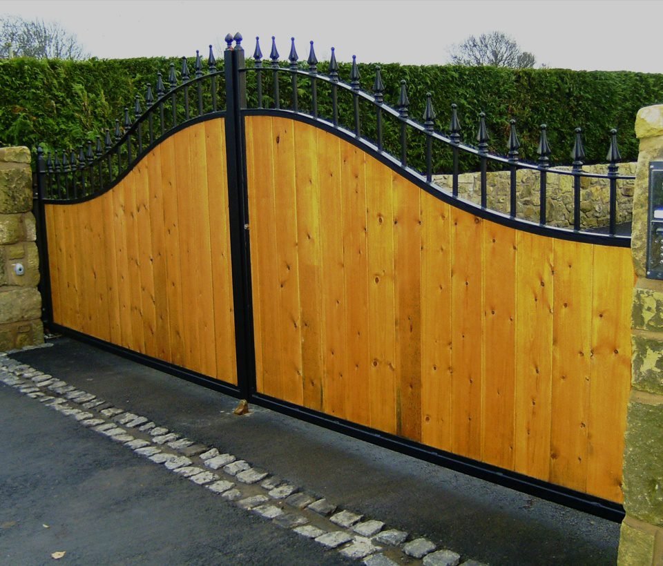 Metal Framed Timber Gates Metal Framed Timber Gates