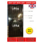 Metal Garden Gate with Privacy Sheet | Steel Security Gate | Iron Gate | UKMGG11