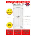 Metal Garden Gate with Privacy Sheet | Steel Security Gate | Iron Gate | UKMGG14