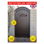 Metal Garden Gate with Privacy Sheet | Steel Security Gate | Iron Gate | UKMGG20