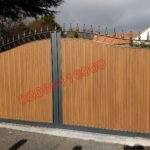 Composite Driveway Gate with Double Arc