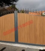 Composite Driveway Gate with Double Arc