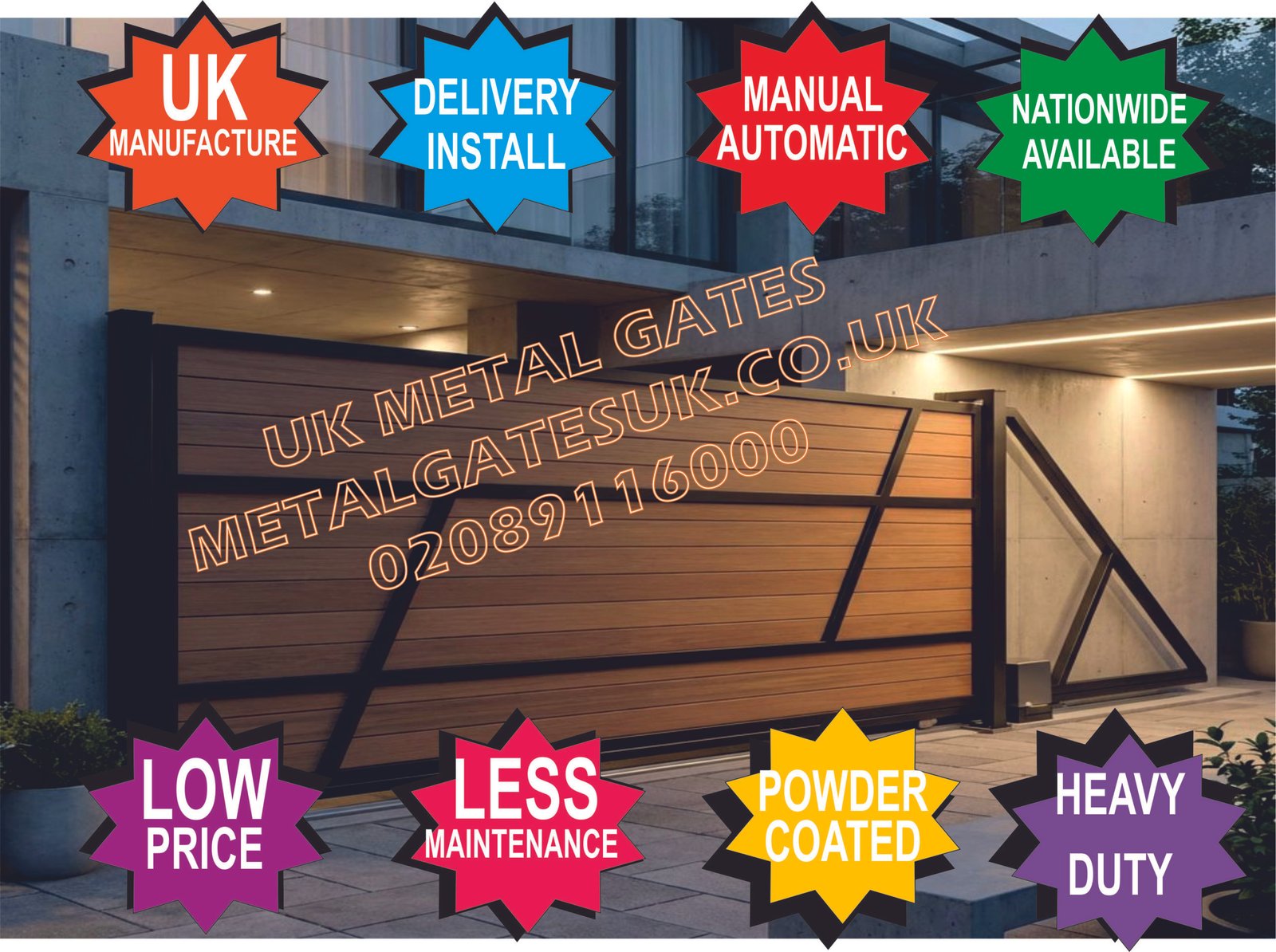 Driveway Gates | Metal Gate | Sliding Gate | Bi fold Gate | Automatic Gate | Corner Sliding Gate | Telescopic Gate | Composite Wood Gates