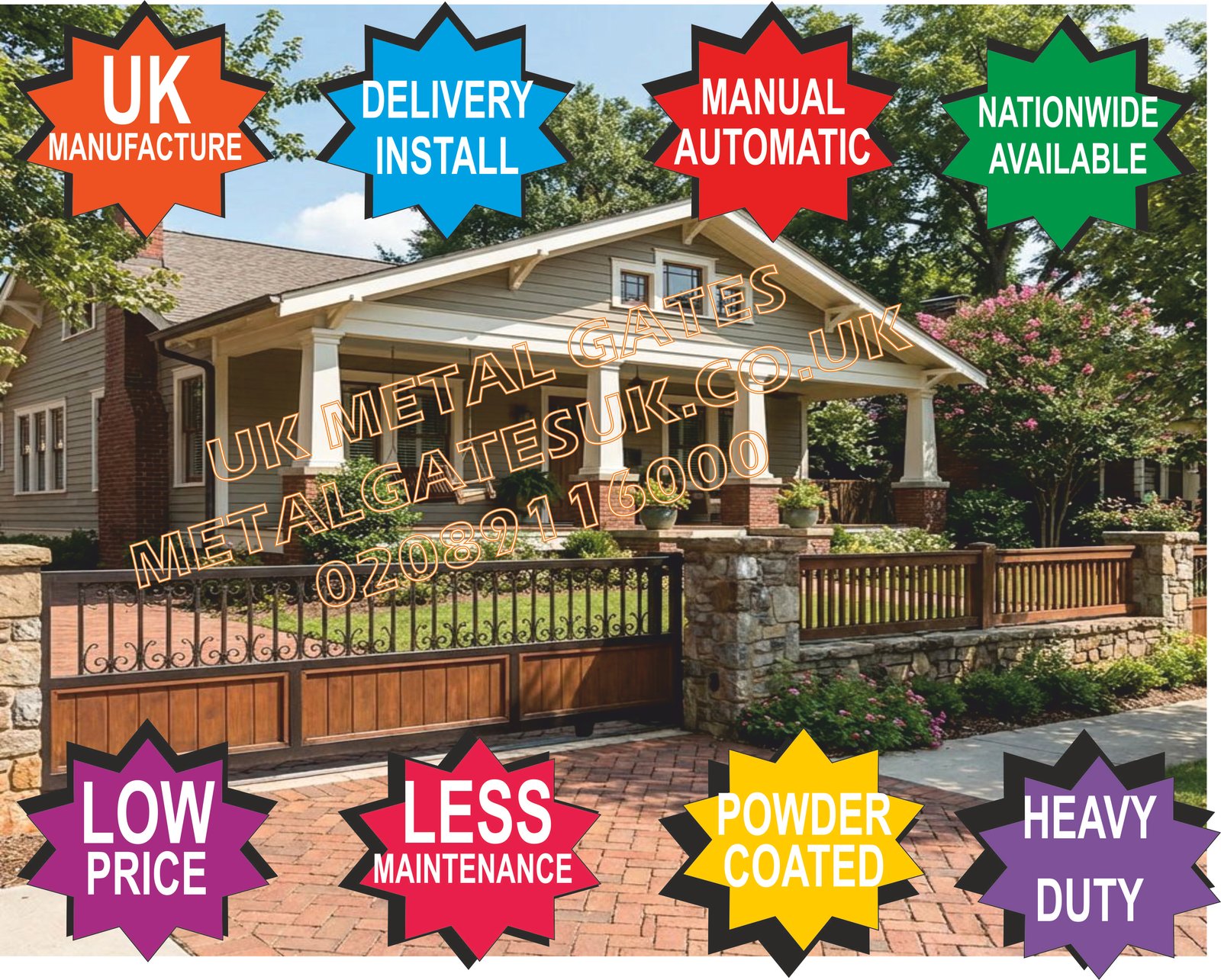 Full-privacy composite sliding gate