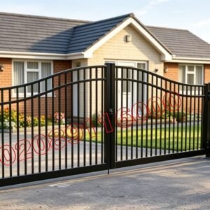 Bespoke Wave Top Metal Driveway Gates UKMDG142