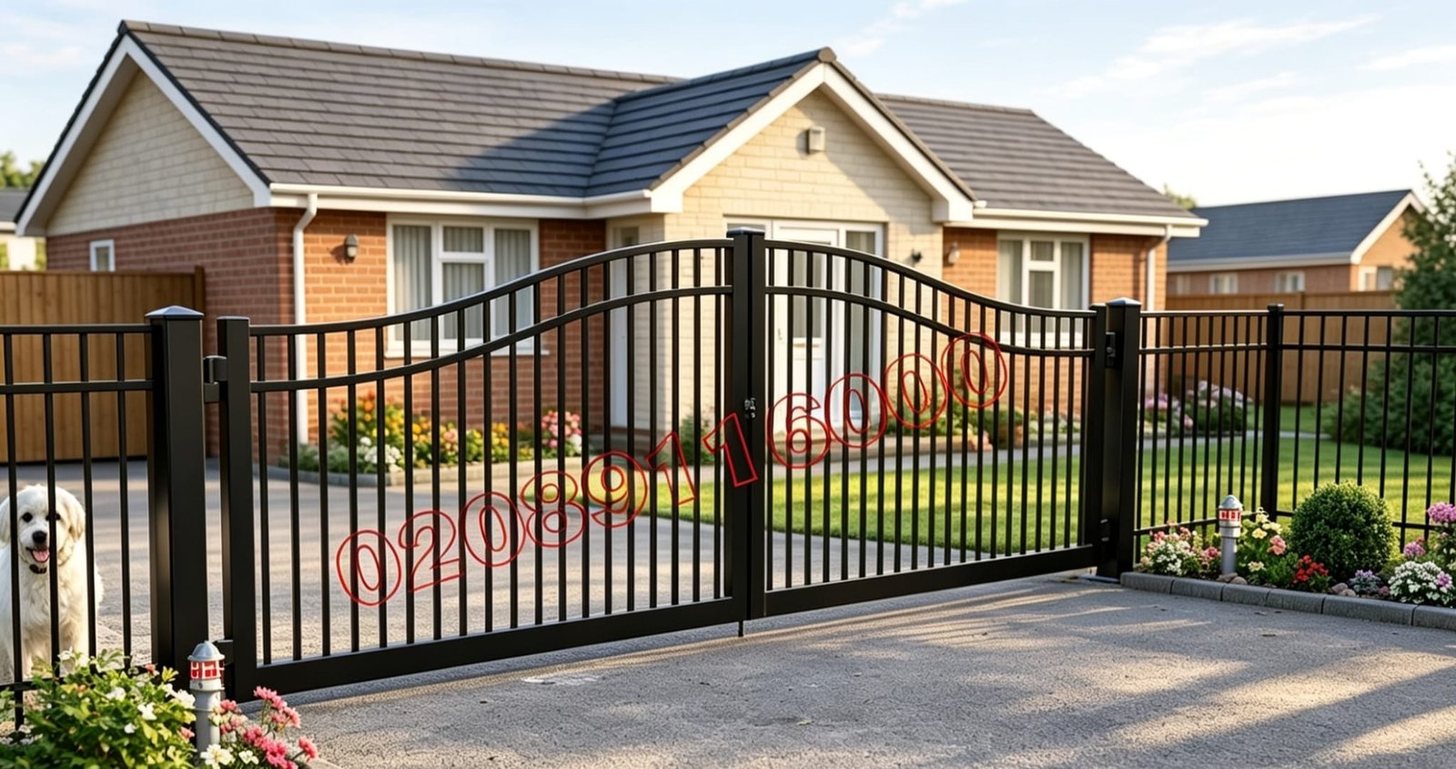 Bespoke Wave Top Metal Driveway Gates UKMDG142