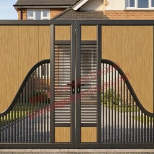 Composite Driveway Gate CDG56 | Contemporary Curved | Made to Measure UK