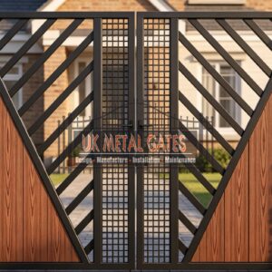 Composite Driveway Gate CDG35 | Contemporary Geometric | Made to Measure UK