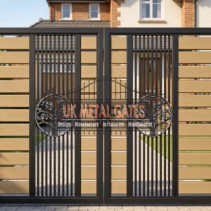Composite Driveway Gate CDG50 | Contemporary Geometric | Made to Measure UK