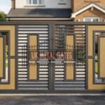 Composite Driveway Gate CDG66 | Contemporary Geometric | Made to Measure UK