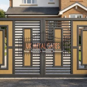 Composite Driveway Gate CDG66 | Contemporary Geometric | Made to Measure UK