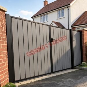 Composite Driveway Gate CDG1 | Modern Full-Privacy | Made to Measure UK