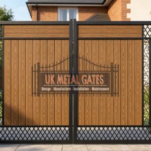 Composite Driveway Gate CDG31 | Modern Full-Privacy | Made to Measure UK