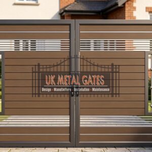Composite Driveway Gate CDG55 | Modern Full-Privacy | Made to Measure UK