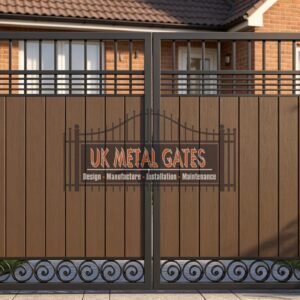 Composite Driveway Gate CDG71 | Modern Full-Privacy | Made to Measure UK