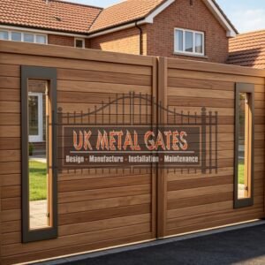 Composite Driveway Gate CDG15 | Modern Horizontal Slat | Made to Measure UK