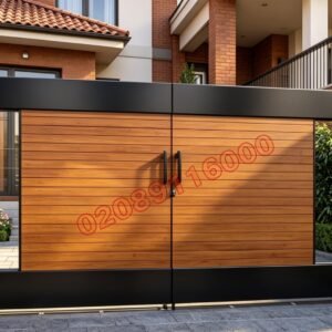 Composite Driveway Gate CDG17 | Modern Horizontal Slat | Made to Measure UK
