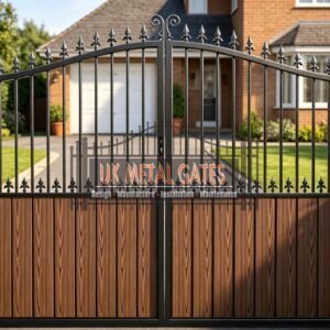 Composite Driveway Gate CDG41 | Ornate Fleur-de-Lis | Made to Measure UK