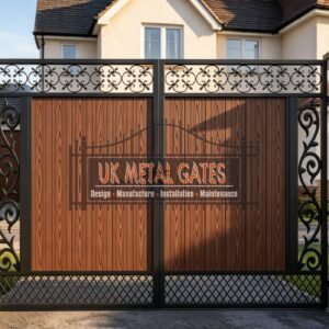 Composite Driveway Gate CDG21 | Ornate Floral | Made to Measure UK