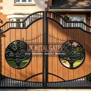 Composite Driveway Gate CDG42 | Ornate Floral | Made to Measure UK