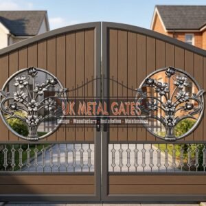 Composite Driveway Gate CDG58 | Ornate Floral | Made to Measure UK