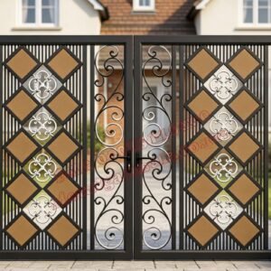 Composite Driveway Gate CDG61 | Ornate Floral | Made to Measure UK