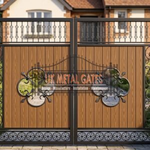 Composite Driveway Gate CDG69 | Ornate Floral | Made to Measure UK