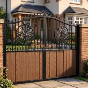 Composite Driveway Gate CDG8 | Ornate Floral | Made to Measure UK
