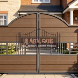 Composite Driveway Gate CDG64 | Traditional Arched | Made to Measure UK