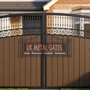 Composite Driveway Gate CDG68 | Traditional Arched | Made to Measure UK