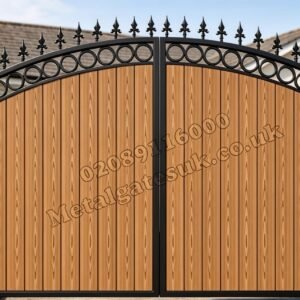 Composite Driveway Gate CDG77 | Traditional Arched | Made to Measure UK