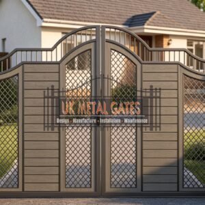 Composite Driveway Gate CDG78 | Traditional Arched | Made to Measure UK