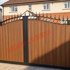 Composite Driveway Gate CDG19 | Traditional Scrollwork | Made to Measure UK