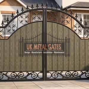 Composite Driveway Gate CDG22 | Traditional Scrollwork | Made to Measure UK