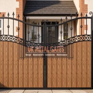 Composite Driveway Gate CDG28 | Traditional Scrollwork | Made to Measure UK