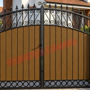 Composite Driveway Gate CDG4 | Traditional Scrollwork | Made to Measure UK