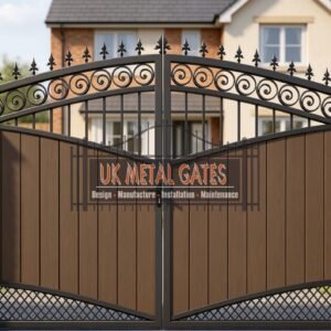 Composite Driveway Gate CDG60 | Traditional Scrollwork | Made to Measure UK