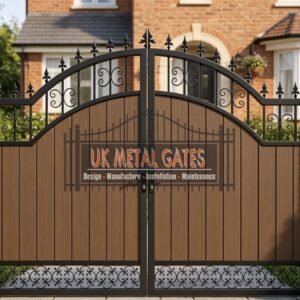 Composite Driveway Gate CDG62 | Traditional Scrollwork | Made to Measure UK