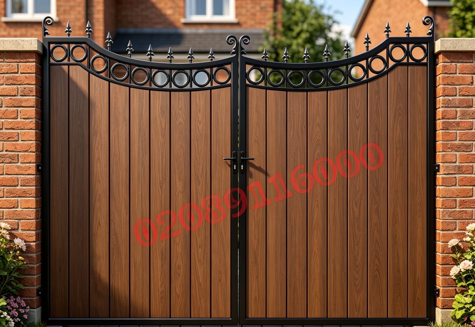 Composite Driveway Gate CDG9 | Traditional Scrollwork | Made to Measure UK
