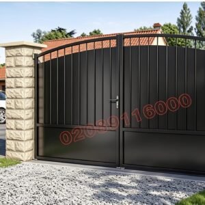 Contemporary Arched Privacy Metal Driveway Gates UKMDG146