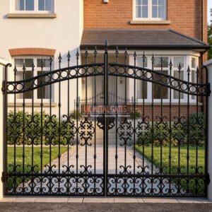 Decorative Wrought Iron Estate Gates with Scrollwork UKMDG85