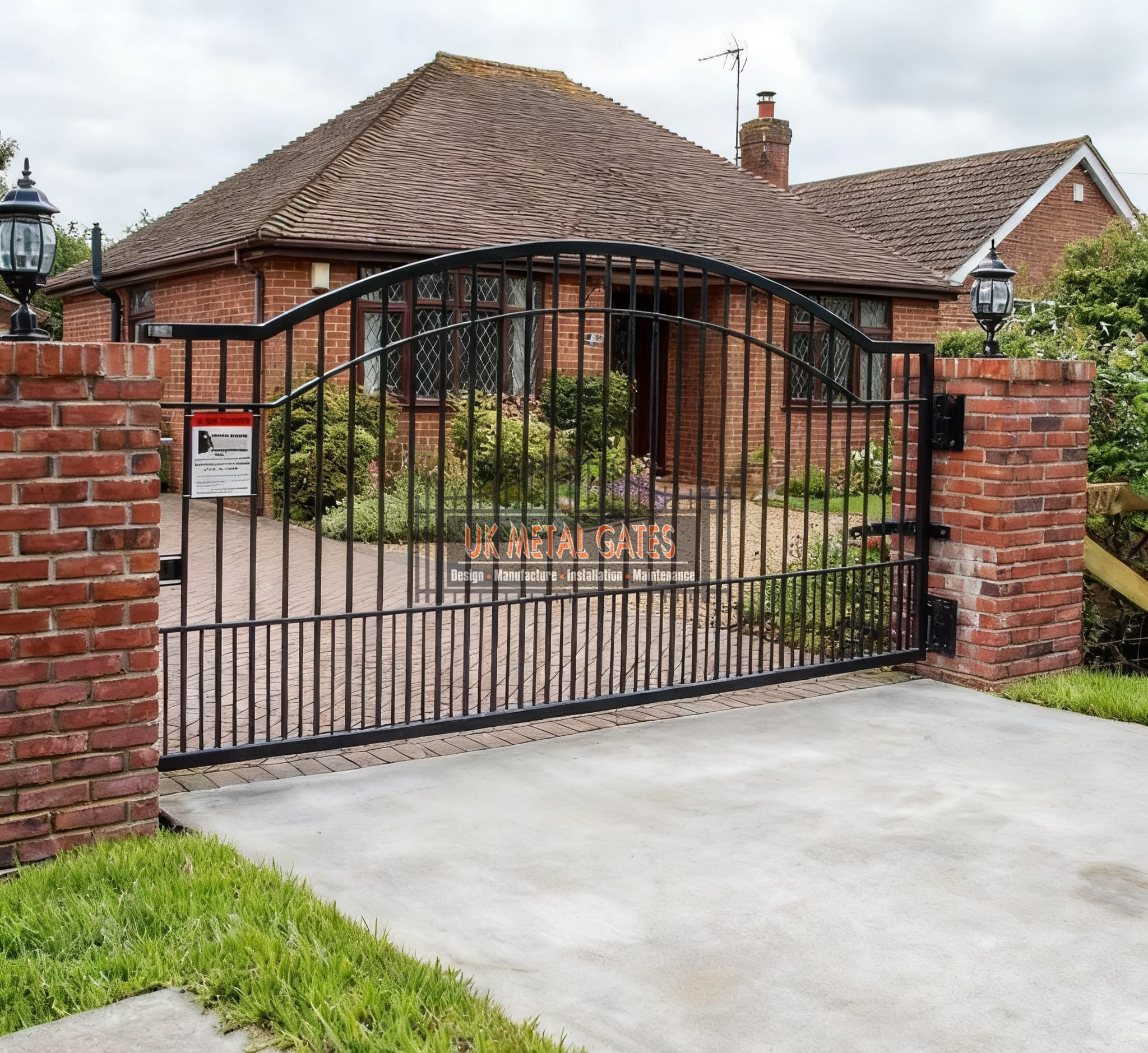 Arched Wrought Iron Driveway Gates UKMDG49