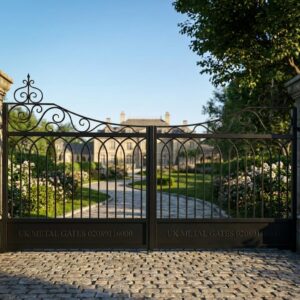 Gothic Arch Style Metal Driveway Gates UKMDG44