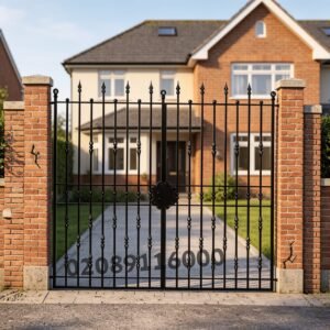 Heavy Duty Flat Top Wrought Iron Driveway Gates UKMDG89