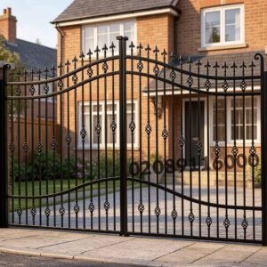 Inverted Arch Wrought Iron Driveway Gates UKMDG93