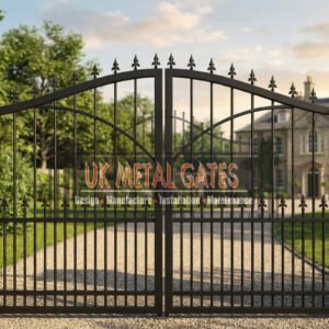 Traditional Bell Top Wrought Iron Driveway Gates UKMDG203