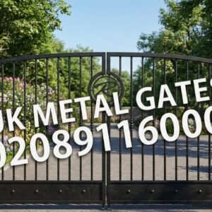 Minimalist Curved Top Metal Driveway Gates UKMDG24
