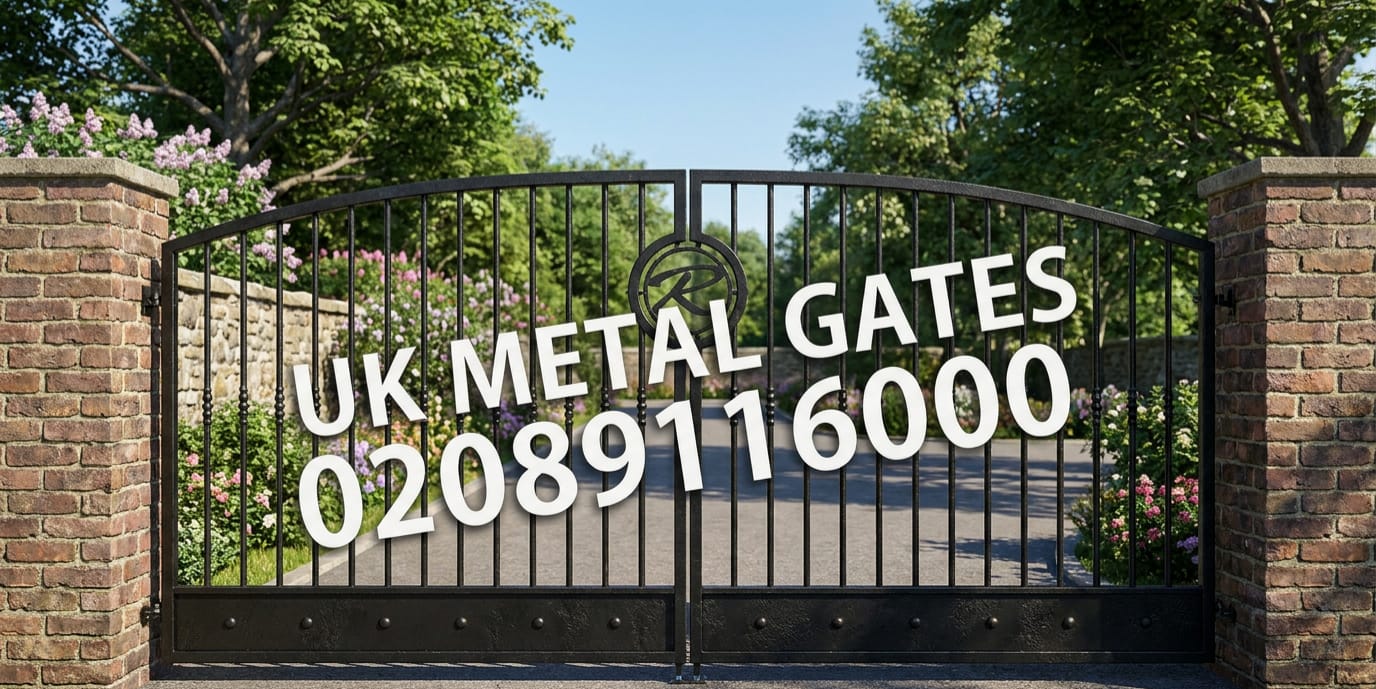 Minimalist Curved Top Metal Driveway Gates UKMDG24