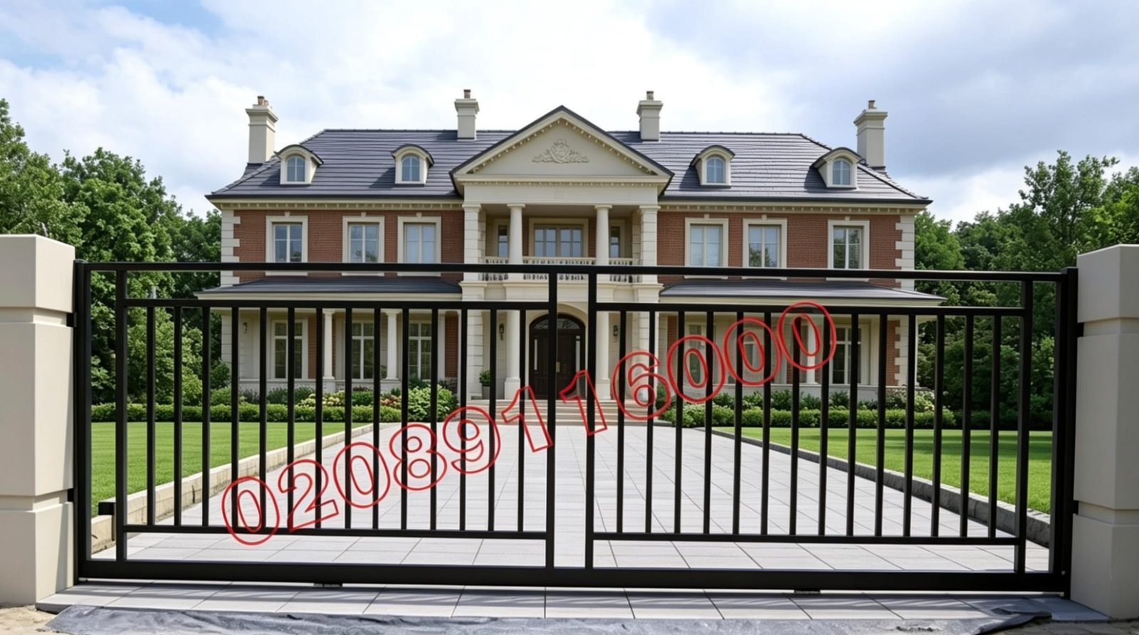 Minimalist Flat Top Metal Driveway Gates UKMDG59