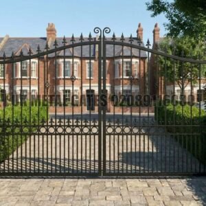 Traditional Bell Top Wrought Iron Driveway Gates UKMDG145